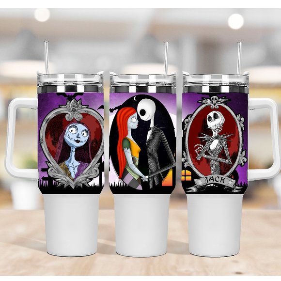 Custom made Disney Nightmare before Christmas Tumbler Brand New 40 oz double wal - Picture 13 of 13